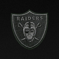 Las Vegas Raiders Antigua Tonal Logo Tribute Quarter-Zip Pullover Top Black