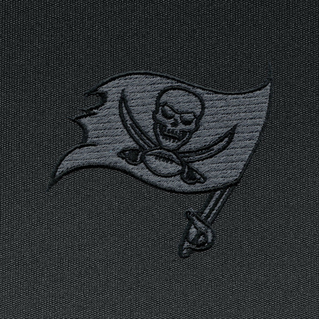 Tampa Bay Buccaneers Antigua Tonal Logo Tribute Quarter-Zip Pullover Top Charcoal