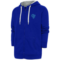 Los Angeles Rams Antigua Tonal Logo Victory Full-Zip Hoodie Royal