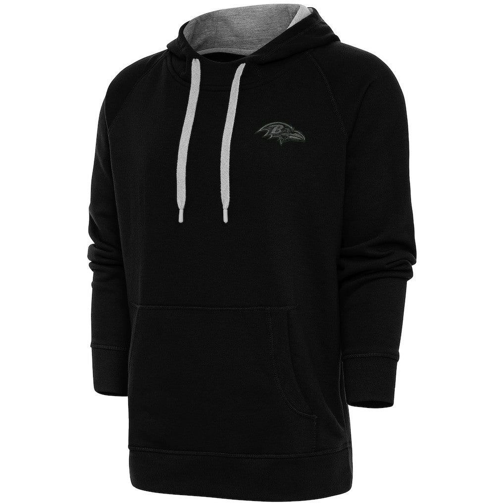 Baltimore Ravens Antigua Tonal Logo Victory Pullover Hoodie Black