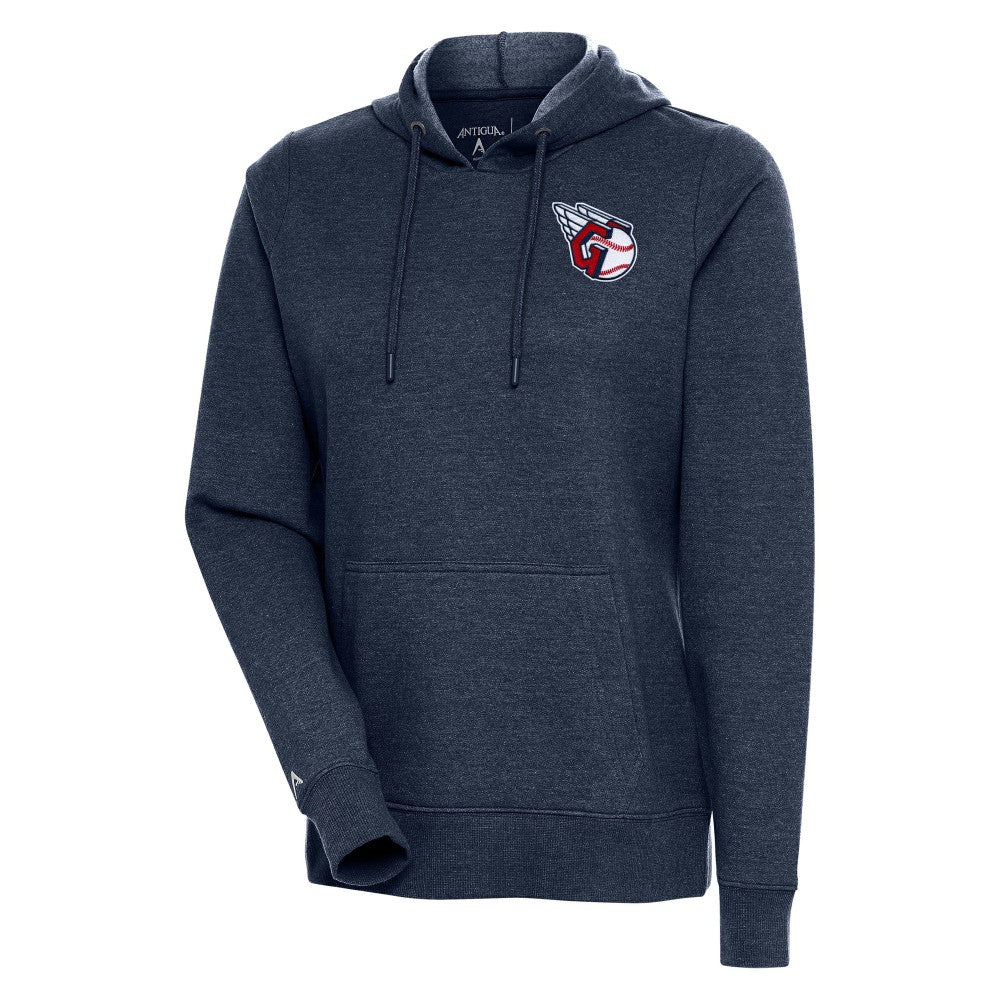Cleveland Guardians Antigua Women's Action Pullover Hoodie - Heather Navy - MLB Discount