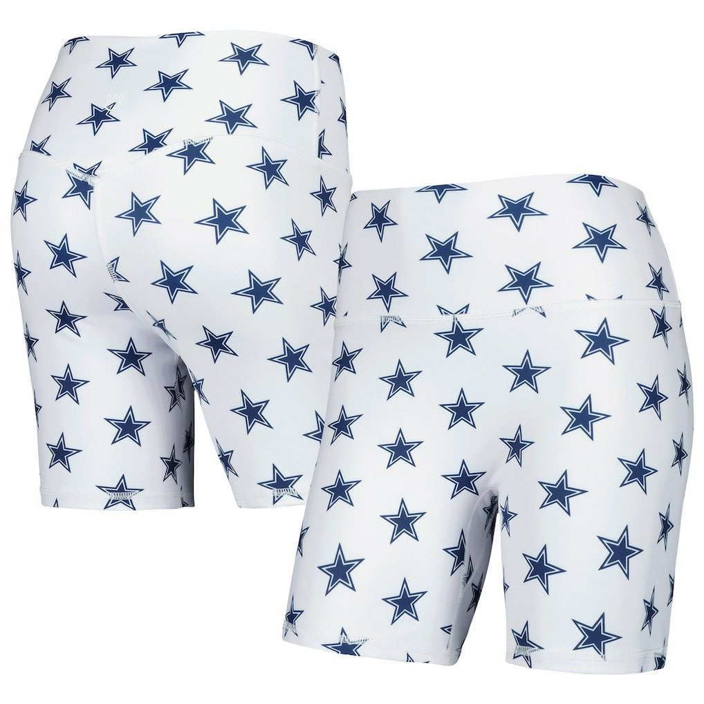 Dallas Cowboys Women's Allover Print Biker Shorts White