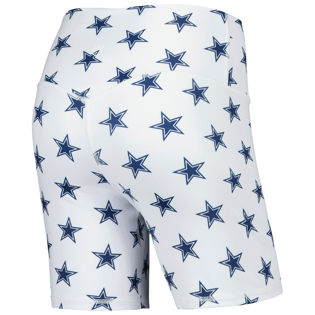 Dallas Cowboys Women's Allover Print Biker Shorts White