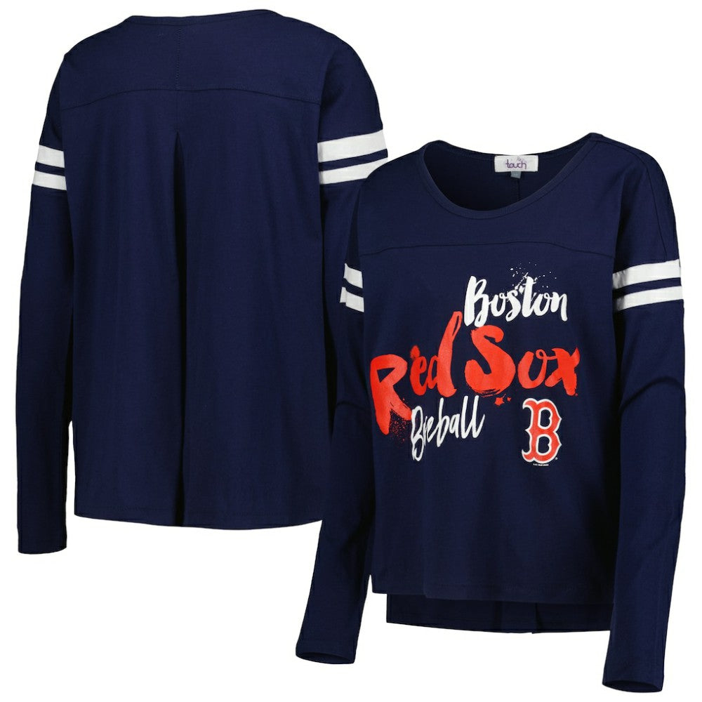 Boston Red Sox Touch Women's Free Agent Long Sleeve T-Shirt - Navy - MLB Sale
