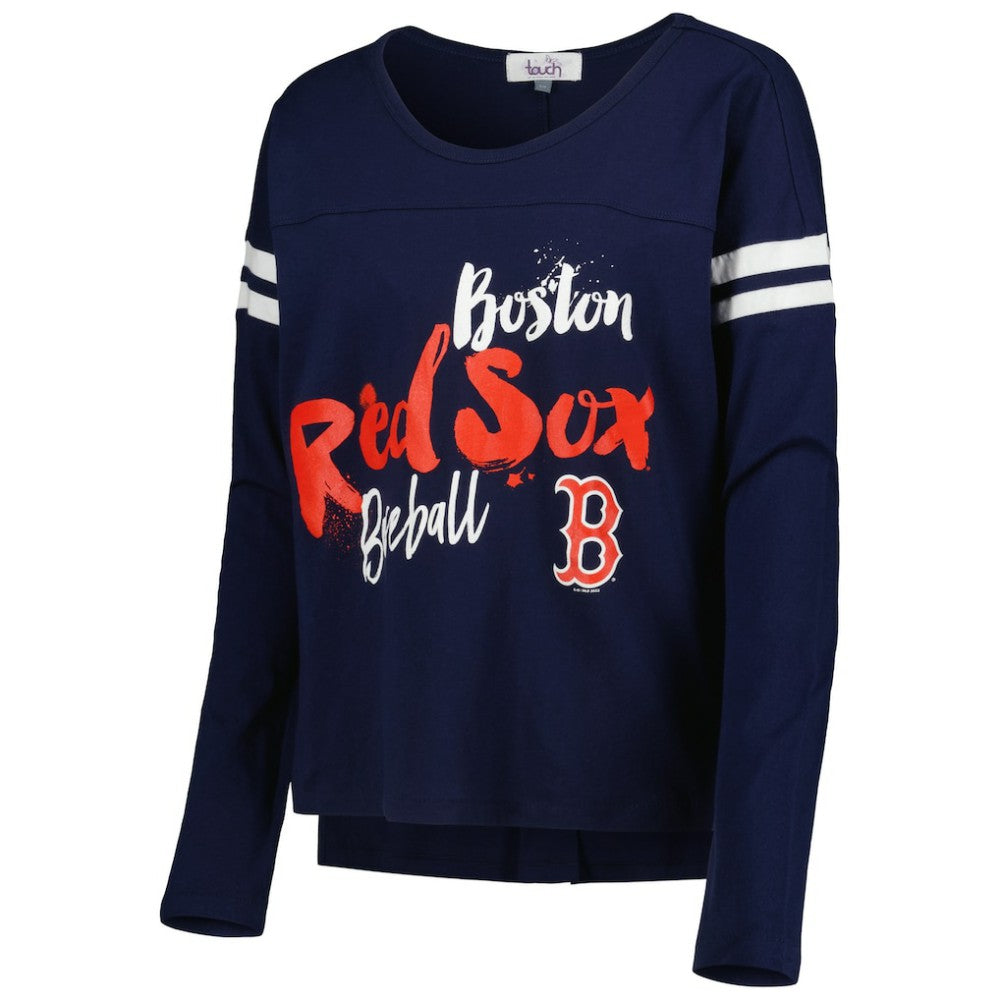 Boston Red Sox Touch Women's Free Agent Long Sleeve T-Shirt - Navy - MLB Sale
