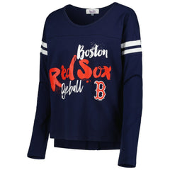 Boston Red Sox Touch Women's Free Agent Long Sleeve T-Shirt - Navy - MLB Sale