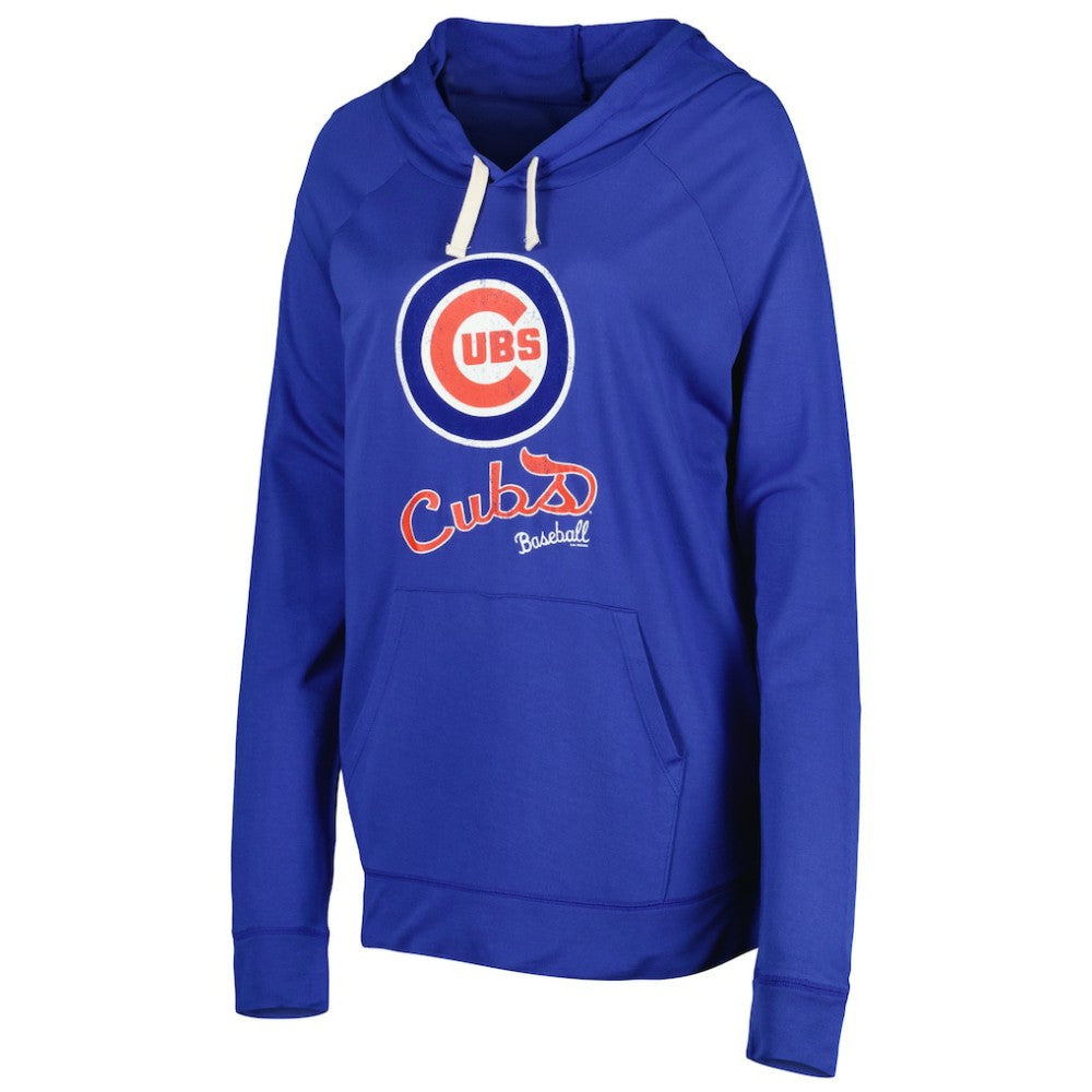 Chicago Cubs Touch Women's Pre-Game Raglan Pullover Hoodie - Royal - MLB Sale