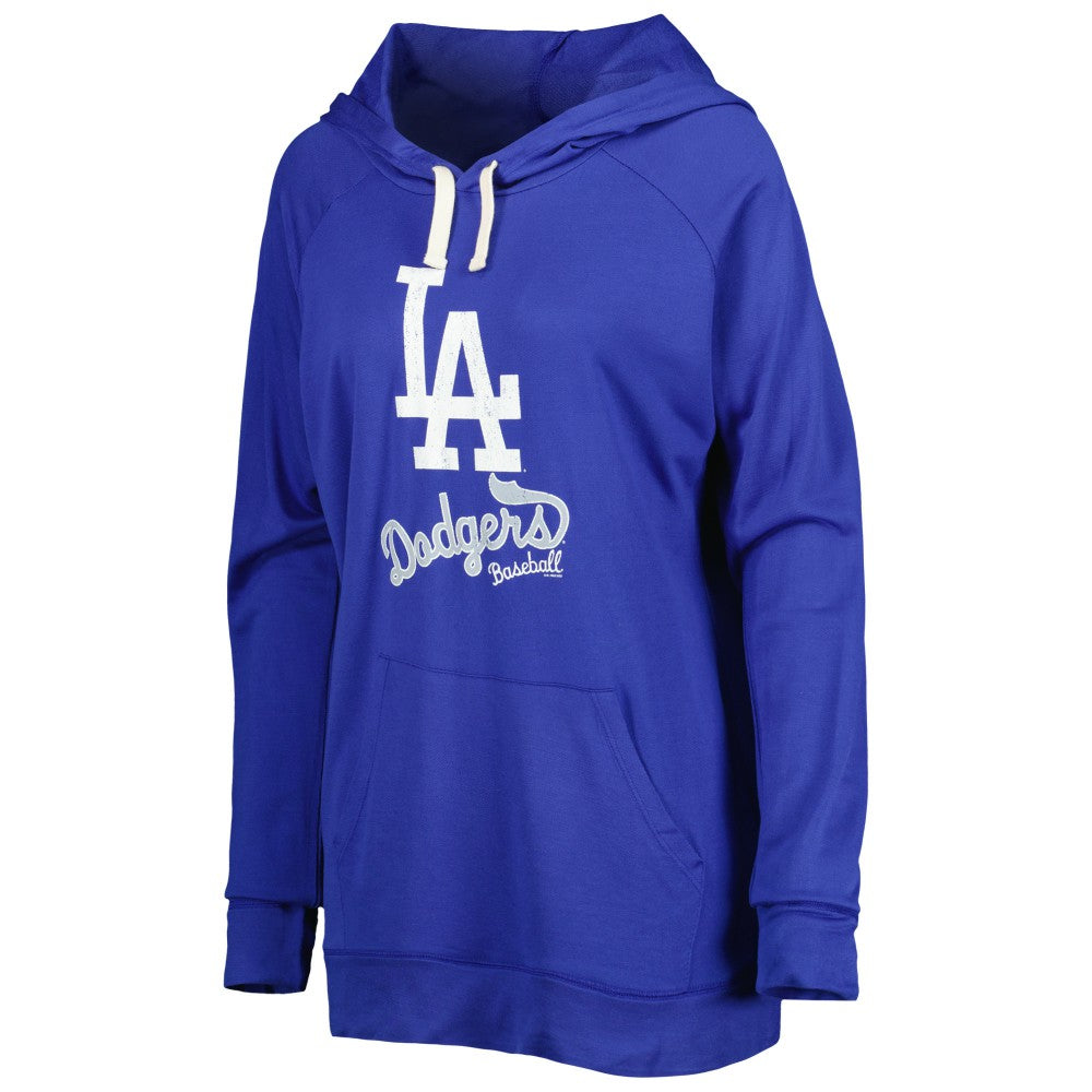 Los Angeles Dodgers Touch Women's Pre-Game Raglan Pullover Hoodie - Royal - MLB Discount