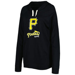 Pittsburgh Pirates Touch Women's Pre-Game Raglan Pullover Hoodie - Black - MLB Discount