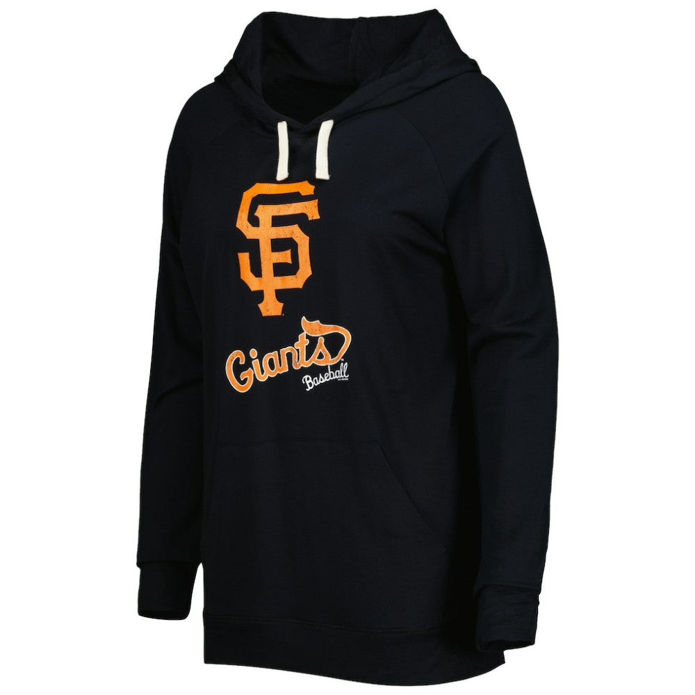 San Francisco Giants Touch Women's Pre-Game Raglan Pullover Hoodie - Black - MLB Discount