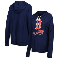 Boston Red Sox Touch Women's Pre-Game Raglan Pullover Hoodie - Navy - MLB on Sale
