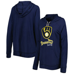 Milwaukee Brewers Touch Women's Pre-Game Raglan Pullover Hoodie - Navy - MLB Online