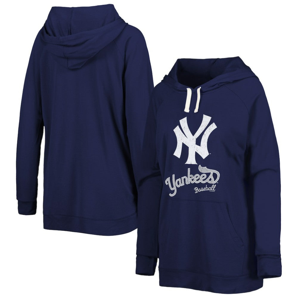 New York Yankees Touch Women's Pre-Game Raglan Pullover Hoodie - Navy - MLB Sale
