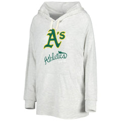 Athletics Touch Women's Pre-Game Raglan Pullover Hoodie - Heather Gray - MLB Discount