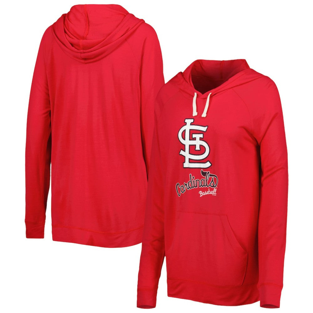 St. Louis Cardinals Touch Women's Pre-Game Raglan Pullover Hoodie - Red - MLB Sale