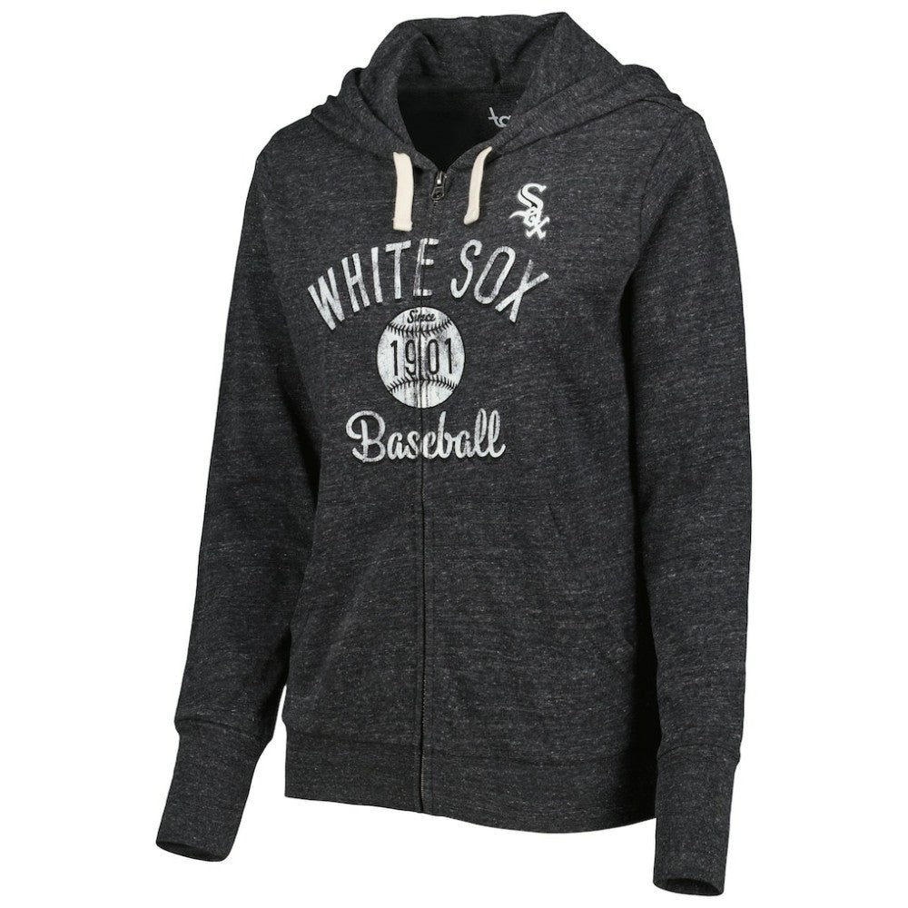 Chicago White Sox Touch Women's Training Camp Tri-Blend Lightweight Full-Zip Hoodie - Black - MLB Lifestyle