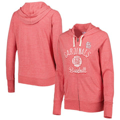 St. Louis Cardinals Touch Women's Training Camp Tri-Blend Lightweight Full-Zip Hoodie - Red - MLB Discount