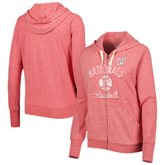 Washington Nationals Touch Women's Training Camp Tri-Blend Lightweight Full-Zip Hoodie - Red - MLB Online