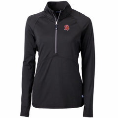 Tampa Bay Buccaneers Cutter & Buck Women's Throwback Logo Adapt Eco Knit Stretch Recycled Half-Zip Pullover Top Black