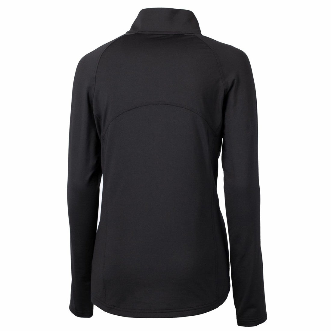 Detroit Lions Cutter & Buck Women's Throwback Logo Adapt Eco Knit Stretch Recycled Half-Zip Pullover Top Black