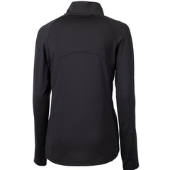 New England Patriots Cutter & Buck Women's Throwback Logo Adapt Eco Knit Stretch Recycled Half-Zip Pullover Top Black