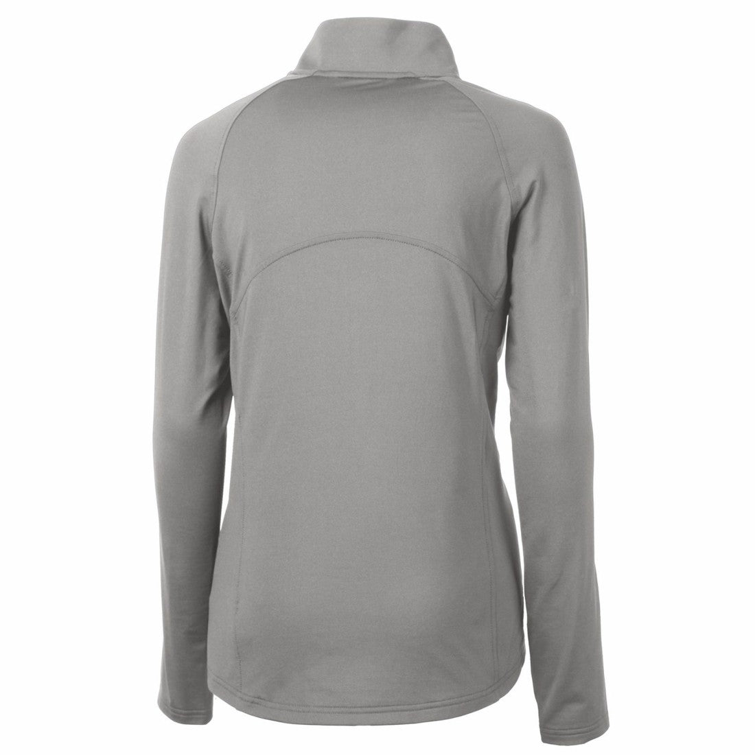 Detroit Lions Cutter & Buck Women's Throwback Logo Adapt Eco Knit Stretch Recycled Half-Zip Pullover Top Gray