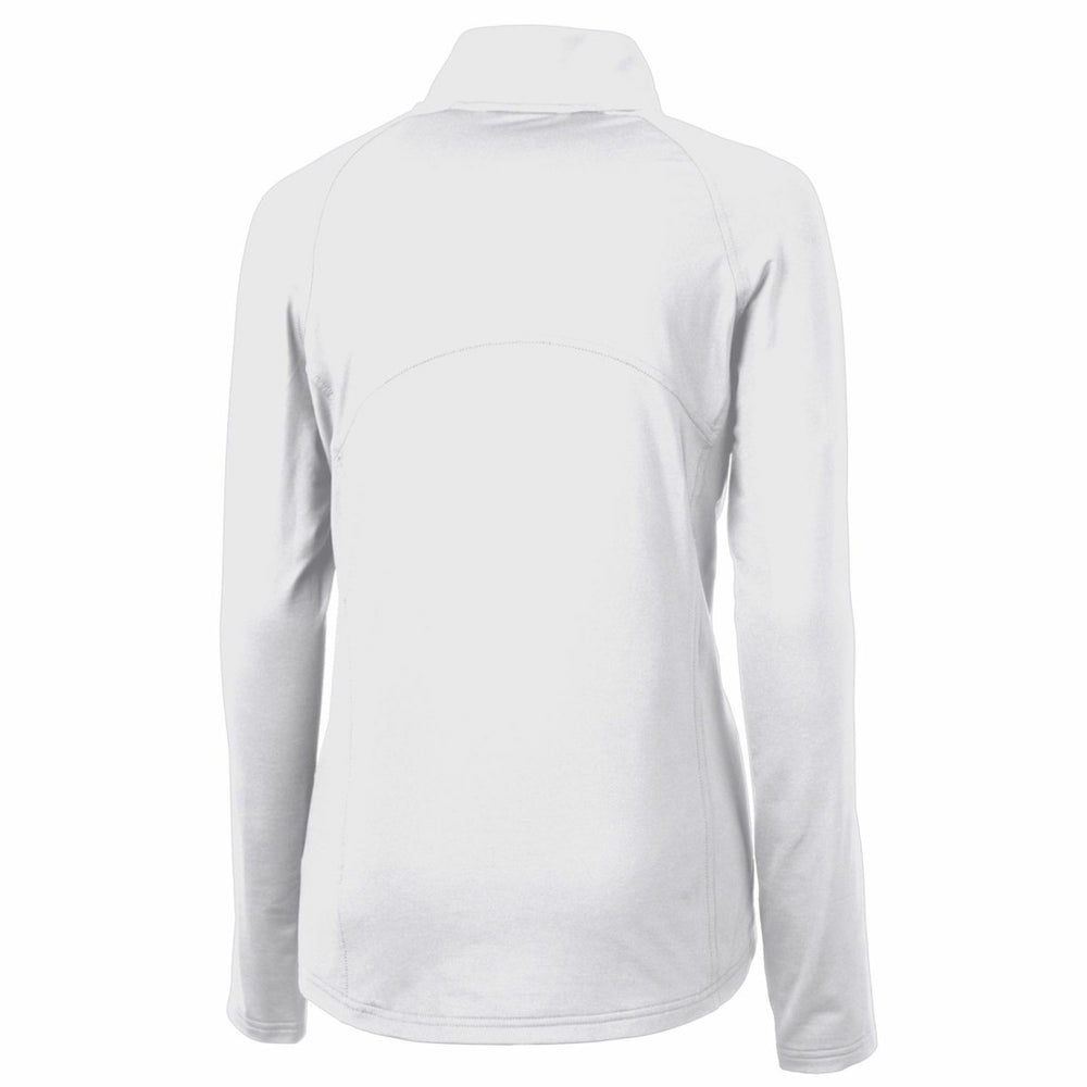 Detroit Lions Cutter & Buck Women's Throwback Logo Adapt Eco Knit Stretch Recycled Half-Zip Pullover Top White