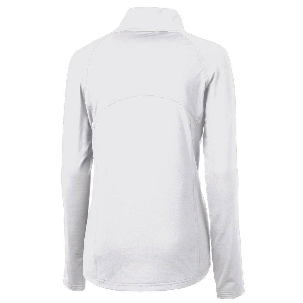 Buffalo Bills Cutter & Buck Women's Throwback Logo Adapt Eco Knit Stretch Recycled Half-Zip Pullover Top White