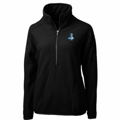 Detroit Lions Cutter & Buck Women's Throwback Logo Cascade Eco Sherpa Fleece Half-Zip Pullover Jacket Black