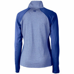 Denver Broncos Cutter & Buck Women's Throwback Logo Forge Tonal Stripe Stretch Half-Zip Pullover Top Royal