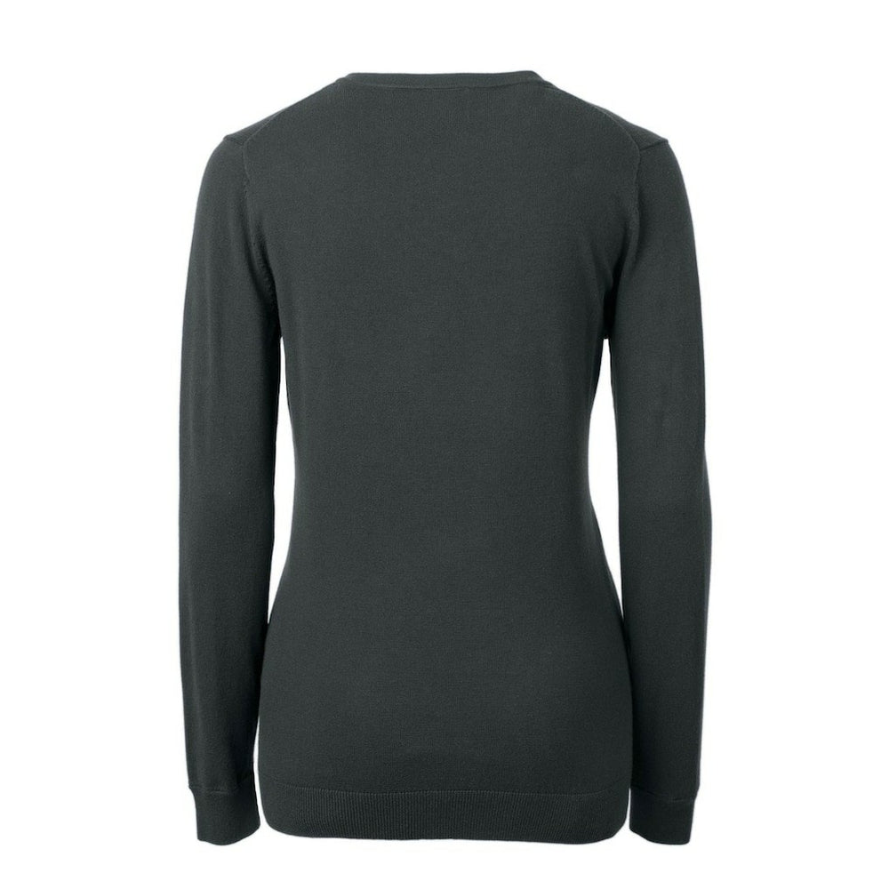 Cleveland Browns Cutter & Buck Women's Throwback Logo Lakemont Tri-Blend V-Neck Sweater Heather Charcoal