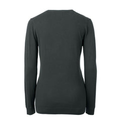 Cleveland Browns Cutter & Buck Women's Throwback Logo Lakemont Tri-Blend V-Neck Sweater Heather Charcoal