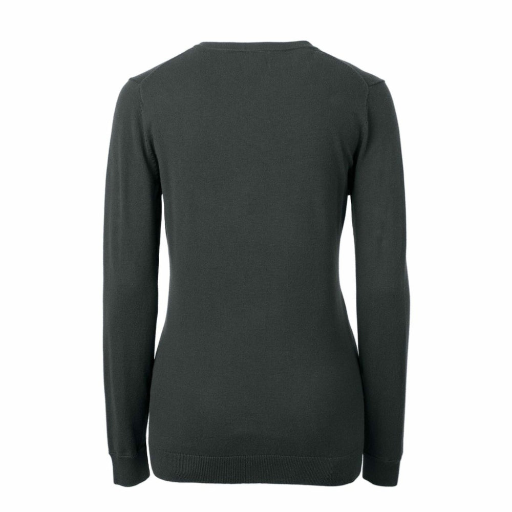Detroit Lions Cutter & Buck Women's Throwback Logo Lakemont Tri-Blend V-Neck Sweater Heather Charcoal