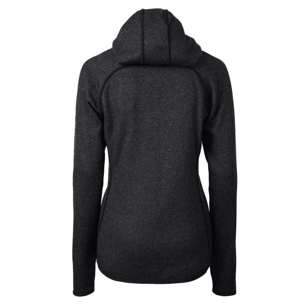 Buffalo Bills Cutter & Buck Women's Throwback Logo Mainsail Full-Zip Jacket Heather Charcoal