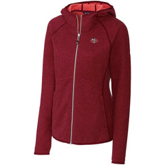 San Francisco 49ers Cutter & Buck Women's Throwback Logo Mainsail Full-Zip Jacket Scarlet