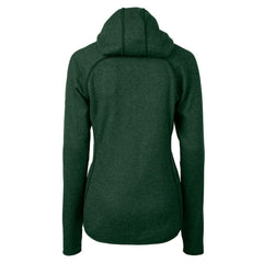 New York Jets Cutter & Buck Women's Throwback Logo Mainsail Full-Zip Jacket Heather Green
