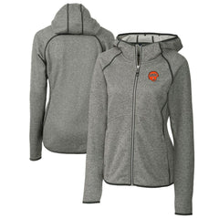 Cincinnati Bengals Cutter & Buck Women's Throwback Logo Mainsail Full-Zip Jacket Heather Gray