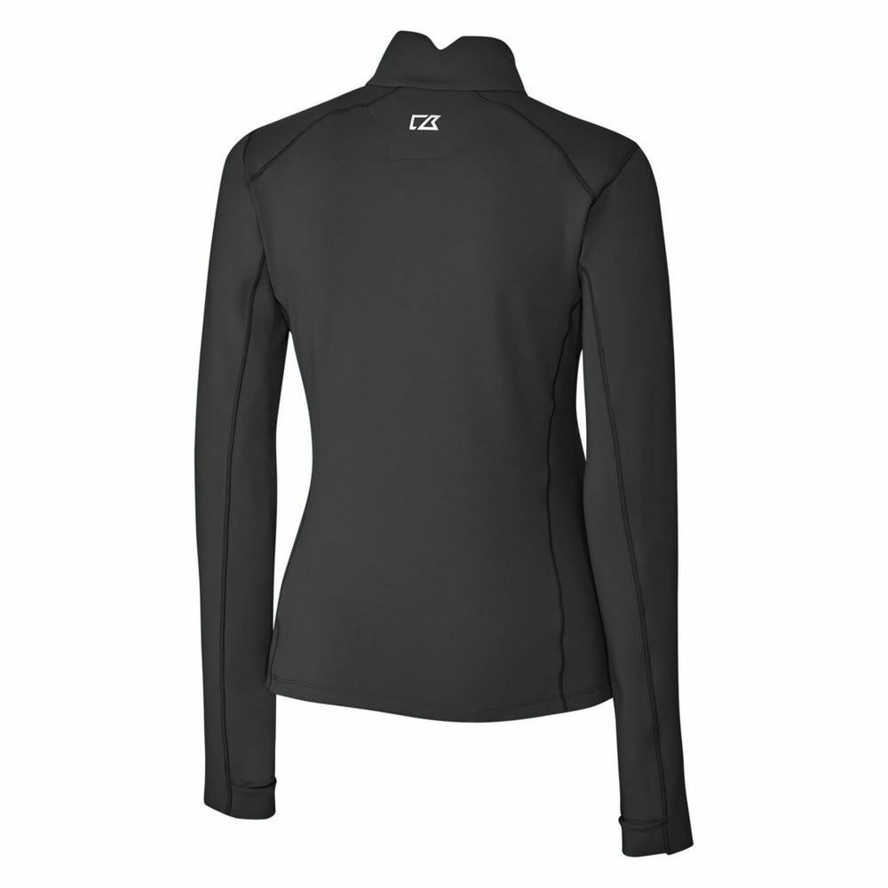 Detroit Lions Cutter & Buck Women's Throwback Logo Traverse Stretch Quarter-Zip Pullover Top Black