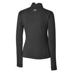 Detroit Lions Cutter & Buck Women's Throwback Logo Traverse Stretch Quarter-Zip Pullover Top Black