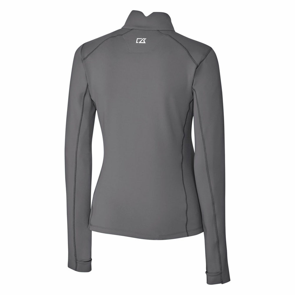 Detroit Lions Cutter & Buck Women's Throwback Logo Traverse Stretch Quarter-Zip Pullover Top Steel