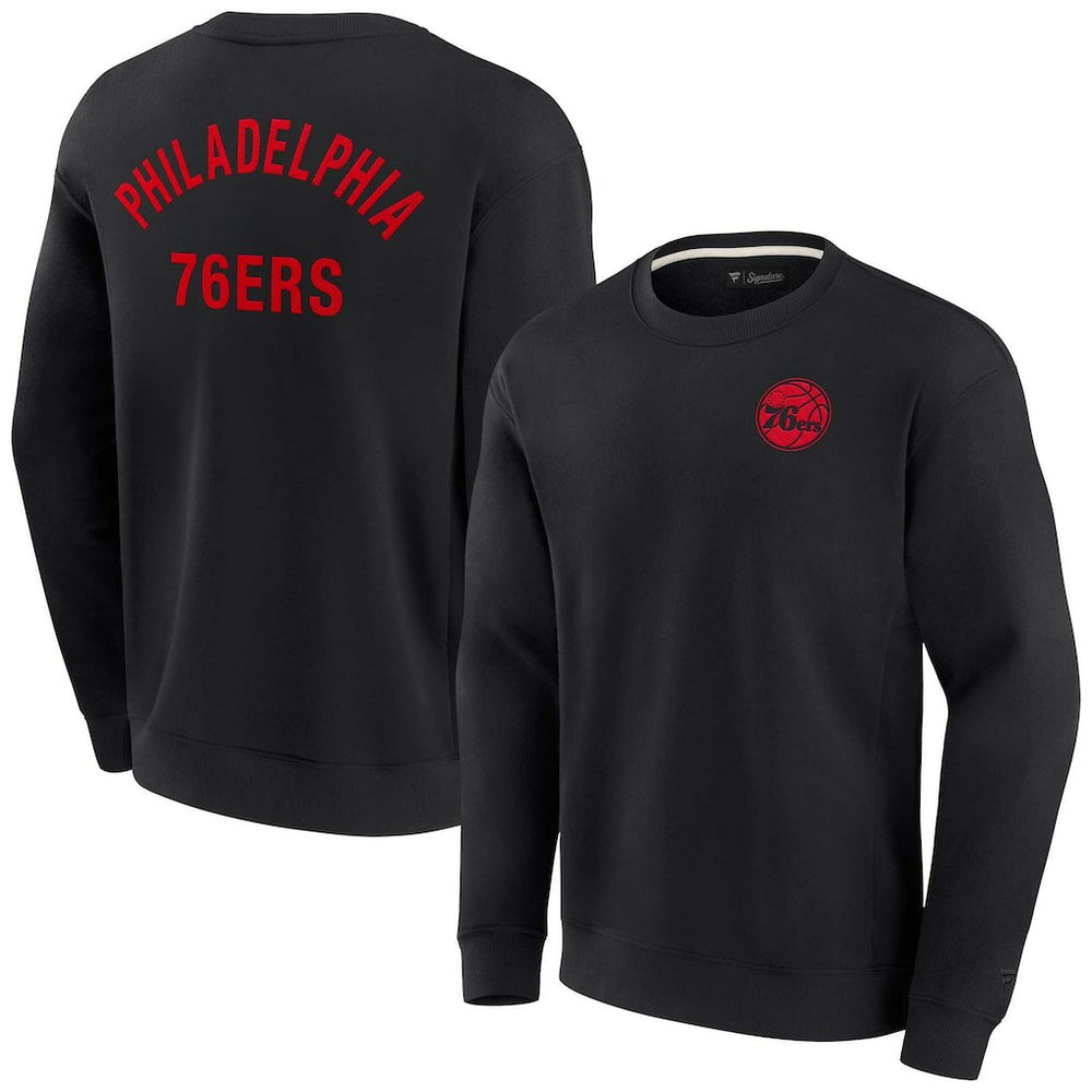 Philadelphia 76ers Unisex Elements Super Soft Fleece Pullover Sweatshirt Black | Fanatics discount