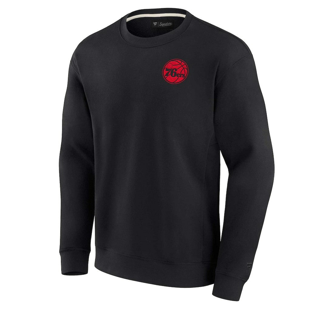 Philadelphia 76ers Unisex Elements Super Soft Fleece Pullover Sweatshirt Black | Fanatics discount