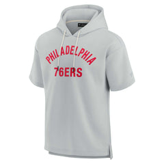 Philadelphia 76ers Unisex Elements Super Soft Fleece Short Sleeve Pullover Hoodie Gray | Fanatics US
