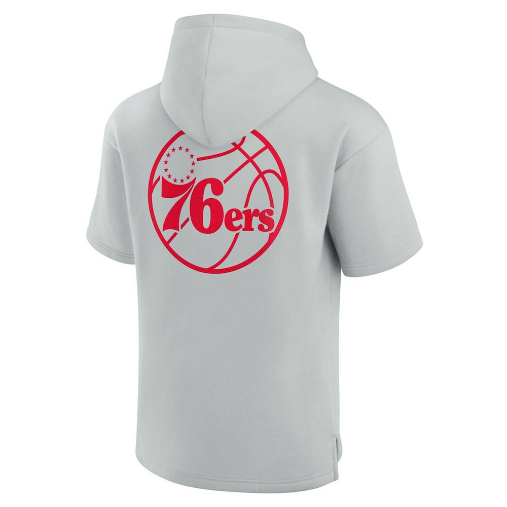 Philadelphia 76ers Unisex Elements Super Soft Fleece Short Sleeve Pullover Hoodie Gray | Fanatics US