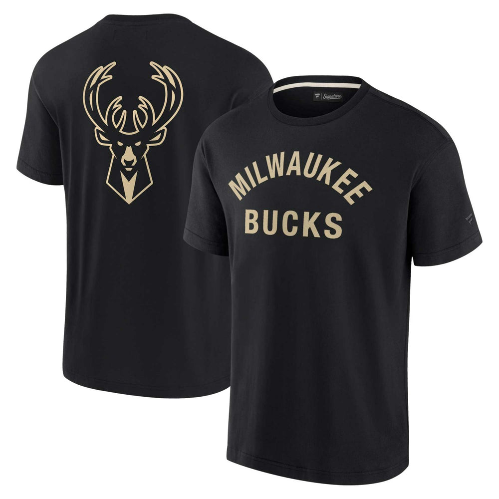 Milwaukee Bucks Unisex Elements Super Soft Short Sleeve T-Shirt Black | Fanatics for sale