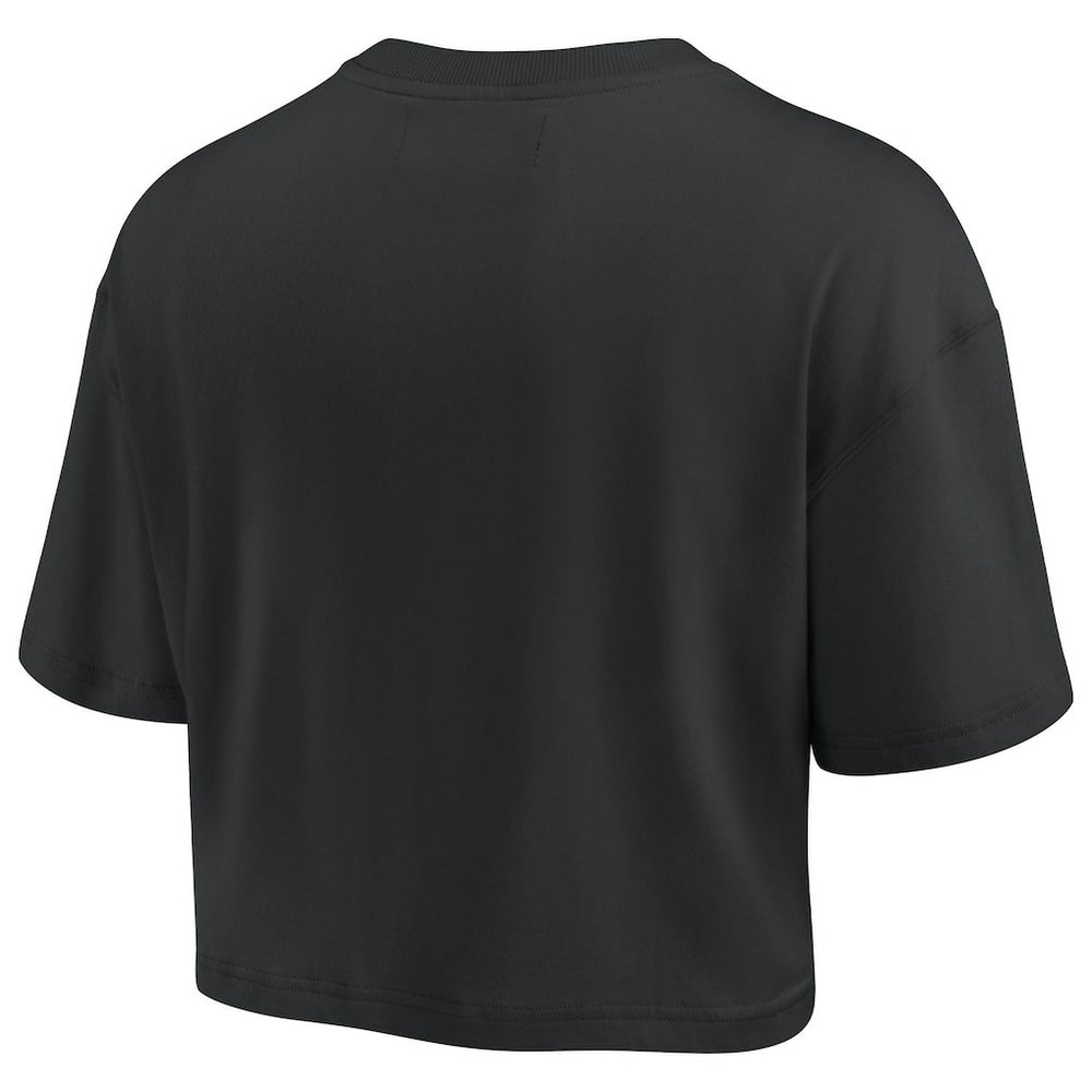 Philadelphia 76ers Women's Elements Super Soft Boxy Cropped T-Shirt Black | Fanatics Lifestyle