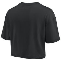 Philadelphia 76ers Women's Elements Super Soft Boxy Cropped T-Shirt Black | Fanatics Lifestyle