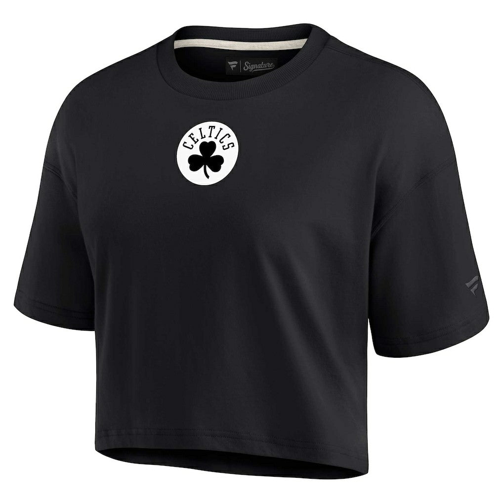 Boston Celtics Women's Elements Super Soft Boxy Cropped T-Shirt Black | Fanatics for sale