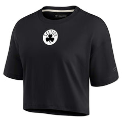 Boston Celtics Women's Elements Super Soft Boxy Cropped T-Shirt Black | Fanatics for sale