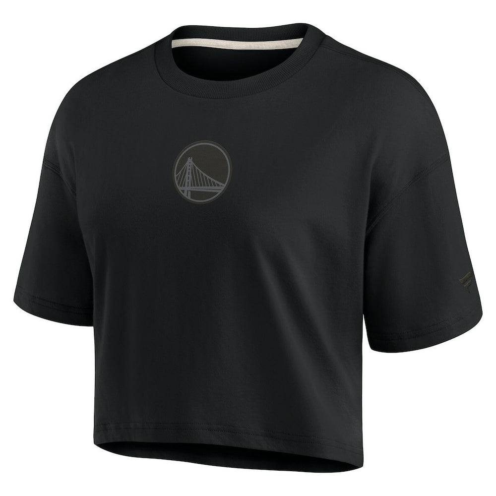 Golden State Warriors Women's Elements Super Soft Boxy Cropped T-Shirt for sale Black | Fanatics outlet